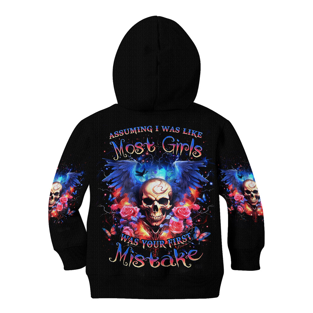 Fairy Skull Kid Hoodie Assuming I Was Like Most Girls Was Your First Mistake - Wonder Print Shop