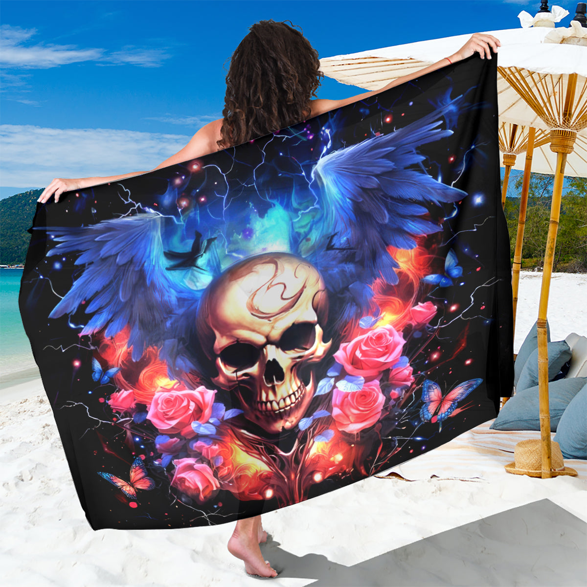 Fairy Skull Sarong Assuming I Was Like Most Girls Was Your First Mistake - Wonder Print Shop