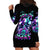 Rose Skull Hoodie Dress Stuck Between IDK IDC And IDGAF - Wonder Print Shop