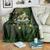 St Patrick's Day Skull Blanket American Flag Shamrock