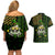 St Patrick's Day Skull Couples Matching Off Shoulder Short Dress and Hawaiian Shirt American Flag Shamrock - Wonder Print Shop