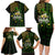 St Patrick's Day Skull Family Matching Long Sleeve Bodycon Dress and Hawaiian Shirt American Flag Shamrock - Wonder Print Shop