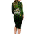 St Patrick's Day Skull Family Matching Long Sleeve Bodycon Dress and Hawaiian Shirt American Flag Shamrock - Wonder Print Shop