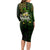 St Patrick's Day Skull Long Sleeve Bodycon Dress American Flag Shamrock - Wonder Print Shop