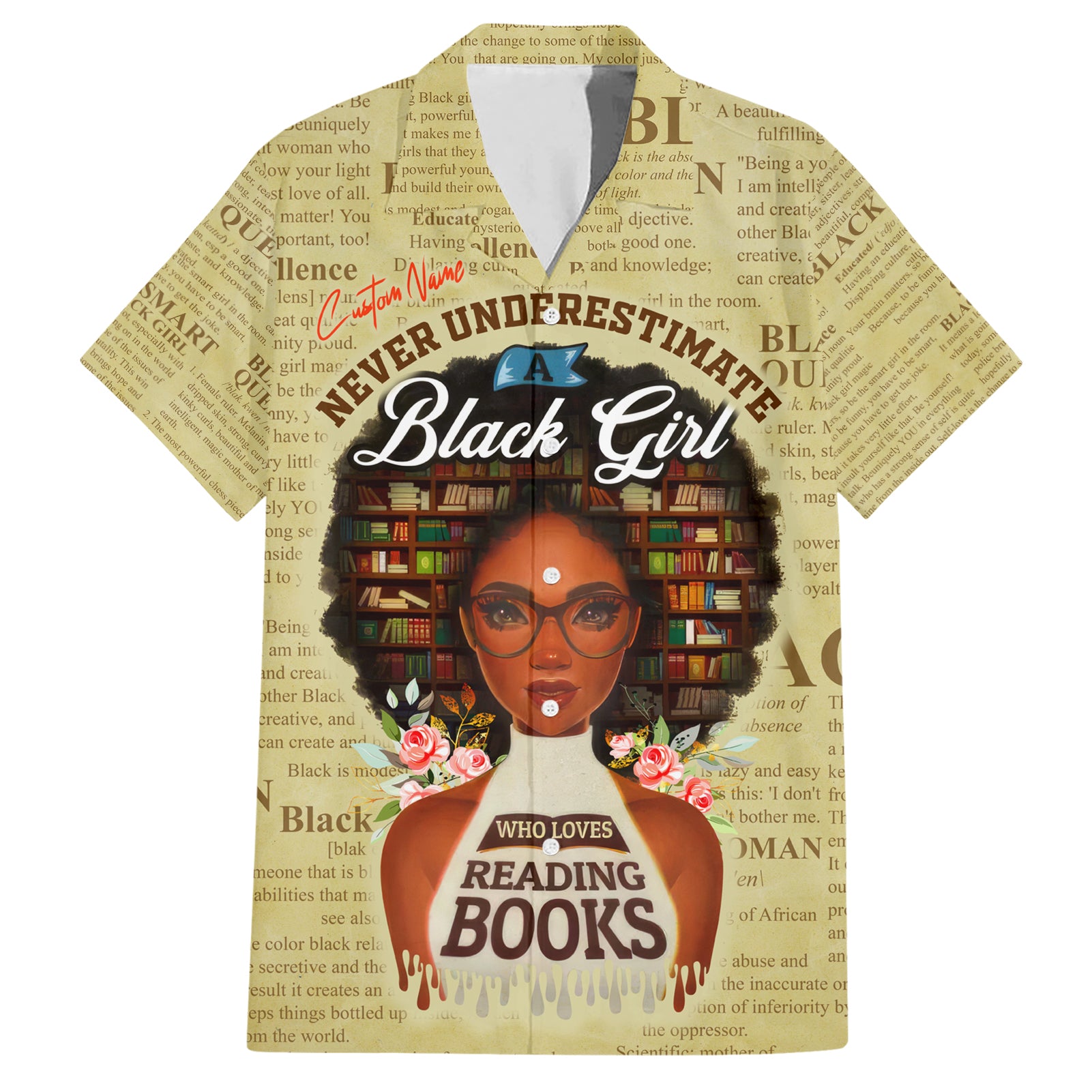 Personalized Black Girl African Hawaiian Shirt Never Underestimate A Book Lover