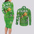 Personalized Happy St Patrick's Day Couples Matching Long Sleeve Bodycon Dress and Long Sleeve Button Shirt Irish Leprechaun - Wonder Print Shop