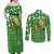 Personalized Happy St Patrick's Day Couples Matching Off Shoulder Maxi Dress and Long Sleeve Button Shirt Irish Leprechaun - Wonder Print Shop