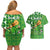 Personalized Happy St Patrick's Day Couples Matching Off Shoulder Short Dress and Hawaiian Shirt Irish Leprechaun - Wonder Print Shop