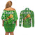 Personalized Happy St Patrick's Day Couples Matching Off Shoulder Short Dress and Long Sleeve Button Shirt Irish Leprechaun - Wonder Print Shop