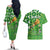 Personalized Happy St Patrick's Day Couples Matching Off The Shoulder Long Sleeve Dress and Hawaiian Shirt Irish Leprechaun - Wonder Print Shop