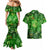 Ireland St Patrick's Day Couples Matching Mermaid Dress and Hawaiian Shirt Symbols Neon - Wonder Print Shop