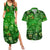 Ireland St Patrick's Day Couples Matching Summer Maxi Dress and Hawaiian Shirt Symbols Neon - Wonder Print Shop