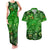 Ireland St Patrick's Day Couples Matching Tank Maxi Dress and Hawaiian Shirt Symbols Neon - Wonder Print Shop