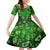 Ireland St Patrick's Day Family Matching Long Sleeve Bodycon Dress and Hawaiian Shirt Symbols Neon - Wonder Print Shop