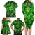 Ireland St Patrick's Day Family Matching Long Sleeve Bodycon Dress and Hawaiian Shirt Symbols Neon - Wonder Print Shop