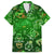 Ireland St Patrick's Day Family Matching Long Sleeve Bodycon Dress and Hawaiian Shirt Symbols Neon - Wonder Print Shop