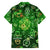 Ireland St Patrick's Day Family Matching Long Sleeve Bodycon Dress and Hawaiian Shirt Symbols Neon - Wonder Print Shop