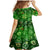 Ireland St Patrick's Day Family Matching Mermaid Dress and Hawaiian Shirt Symbols Neon - Wonder Print Shop