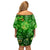 Ireland St Patrick's Day Family Matching Off Shoulder Short Dress and Hawaiian Shirt Symbols Neon - Wonder Print Shop