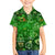 Ireland St Patrick's Day Family Matching Off Shoulder Short Dress and Hawaiian Shirt Symbols Neon - Wonder Print Shop