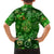 Ireland St Patrick's Day Family Matching Short Sleeve Bodycon Dress and Hawaiian Shirt Symbols Neon - Wonder Print Shop