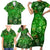 Ireland St Patrick's Day Family Matching Short Sleeve Bodycon Dress and Hawaiian Shirt Symbols Neon - Wonder Print Shop