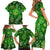 Ireland St Patrick's Day Family Matching Short Sleeve Bodycon Dress and Hawaiian Shirt Symbols Neon - Wonder Print Shop