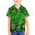 Ireland St Patrick's Day Family Matching Short Sleeve Bodycon Dress and Hawaiian Shirt Symbols Neon - Wonder Print Shop