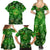 Ireland St Patrick's Day Family Matching Summer Maxi Dress and Hawaiian Shirt Symbols Neon - Wonder Print Shop