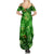 Ireland St Patrick's Day Family Matching Summer Maxi Dress and Hawaiian Shirt Symbols Neon - Wonder Print Shop