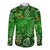 Ireland St Patrick's Day Long Sleeve Button Shirt Symbols Neon - Wonder Print Shop