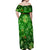 Ireland St Patrick's Day Off Shoulder Maxi Dress Symbols Neon - Wonder Print Shop