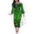 Ireland St Patrick's Day Off The Shoulder Long Sleeve Dress Symbols Neon - Wonder Print Shop