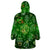 Ireland St Patrick's Day Wearable Blanket Hoodie Symbols Neon - Wonder Print Shop