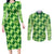 Irish St Patrick's Day Couples Matching Long Sleeve Bodycon Dress and Long Sleeve Button Shirt Simple Style - Wonder Print Shop