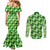 Irish St Patrick's Day Couples Matching Mermaid Dress and Long Sleeve Button Shirt Simple Style