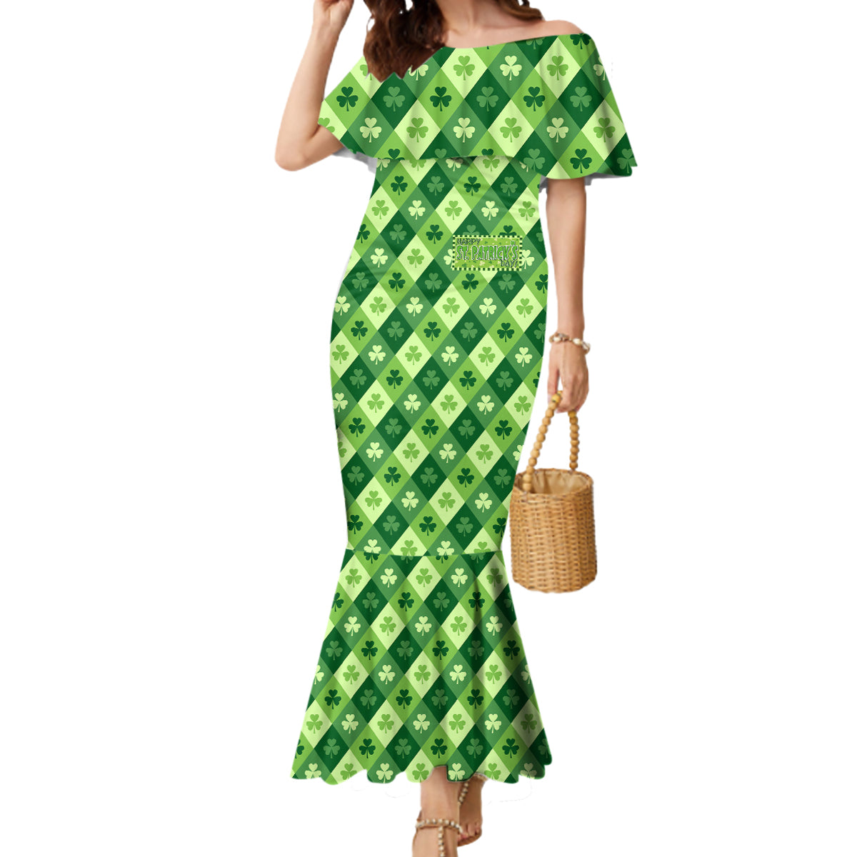 Irish St Patrick's Day Mermaid Dress Simple Style - Wonder Print Shop