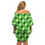 Irish St Patrick's Day Off Shoulder Short Dress Simple Style - Wonder Print Shop