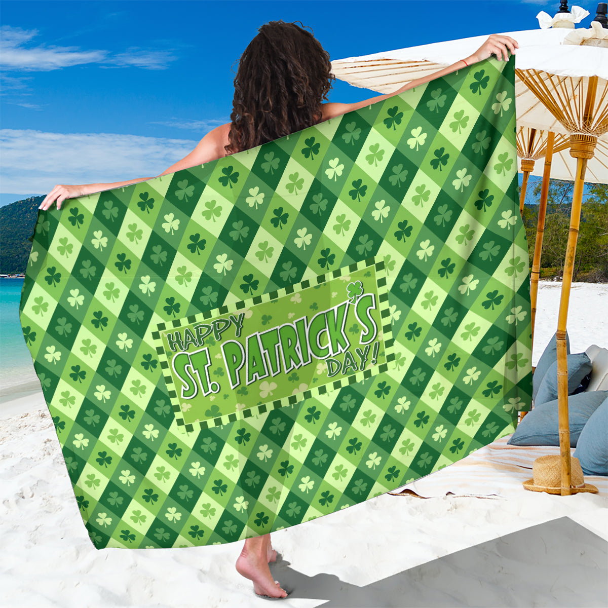 Irish St Patrick's Day Sarong Simple Style - Wonder Print Shop