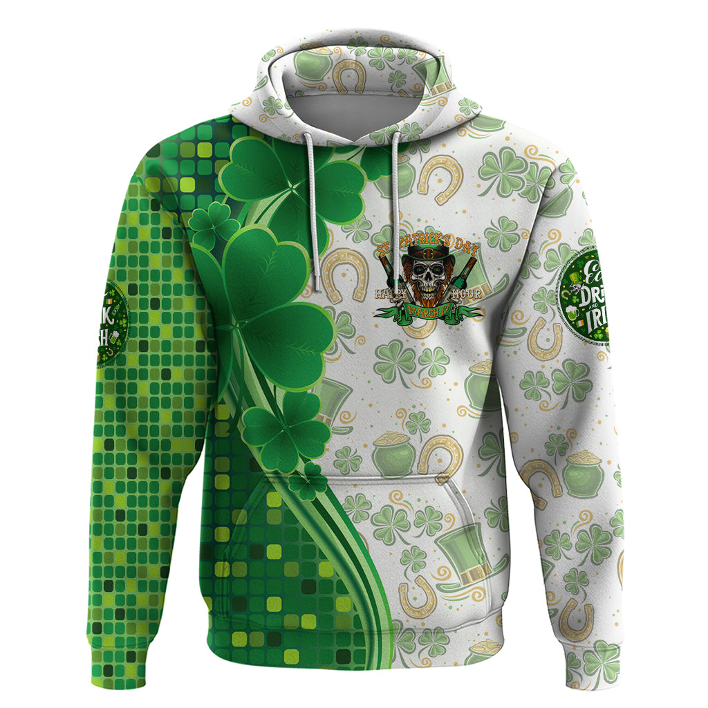 Happy St Patrick's Day Hoodie Eat Drink and Be Irish - Wonder Print Shop