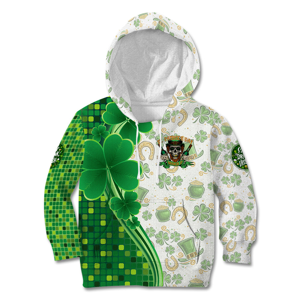 Happy St Patrick's Day Kid Hoodie Eat Drink and Be Irish - Wonder Print Shop