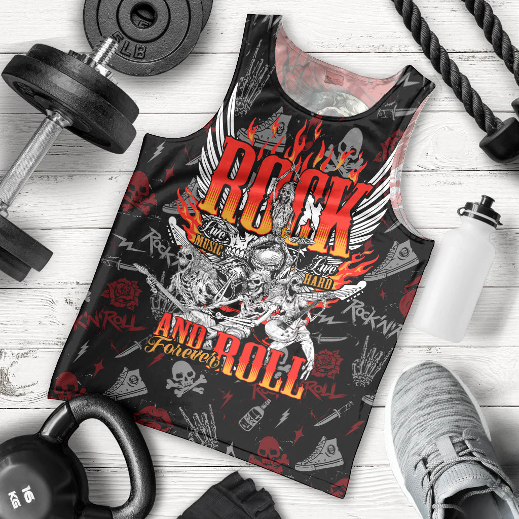 Rock And Roll Skull Forever Men Tank Top - Wonder Print Shop