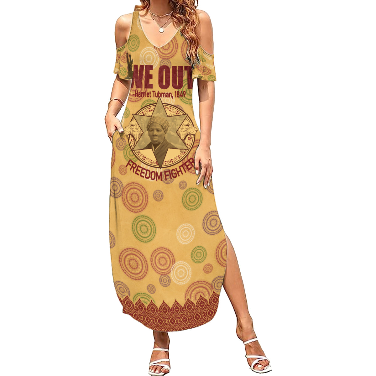 We Out 1849 African-American Summer Maxi Dress Harriet Tubman