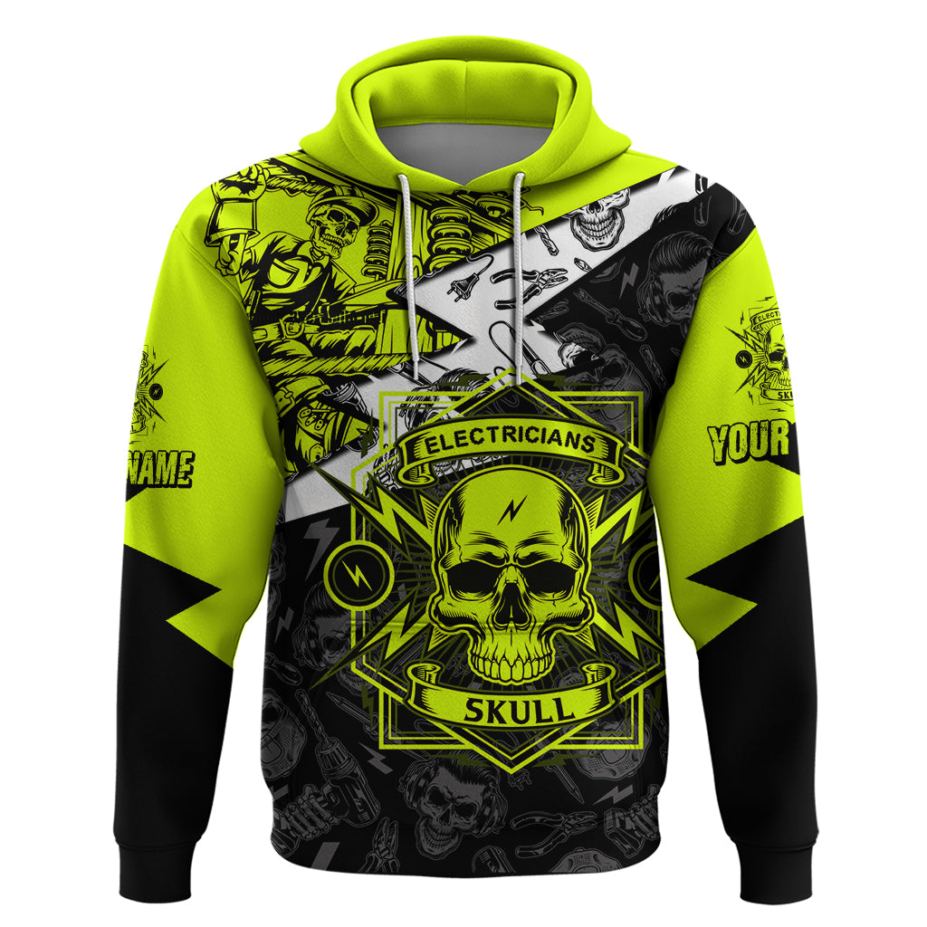 Personalised Electricians Skull Hoodie - Wonder Print Shop