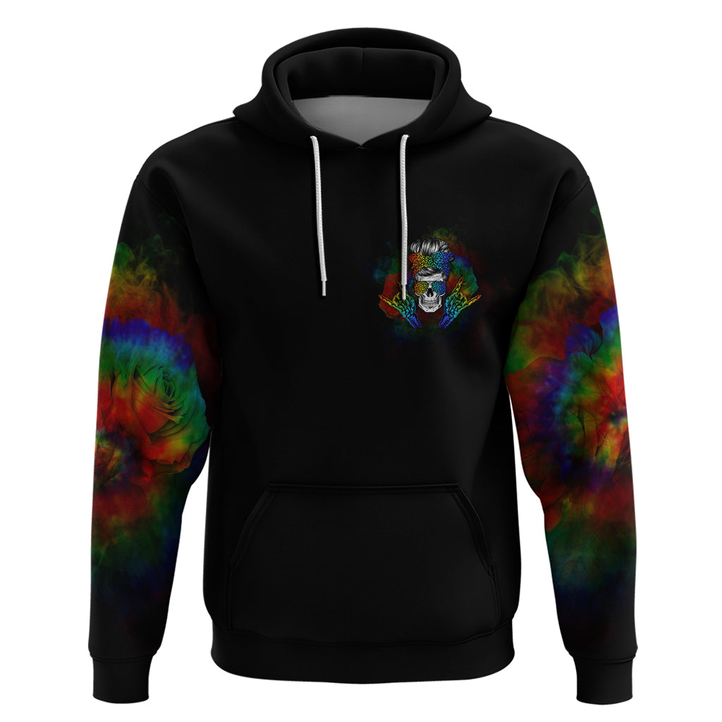 LGBT Rockin The Rainbow Life Skull Hoodie - Wonder Print Shop