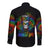 LGBT Rockin The Rainbow Life Skull Long Sleeve Button Shirt - Wonder Print Shop