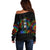 LGBT Rockin The Rainbow Life Skull Off Shoulder Sweater - Wonder Print Shop