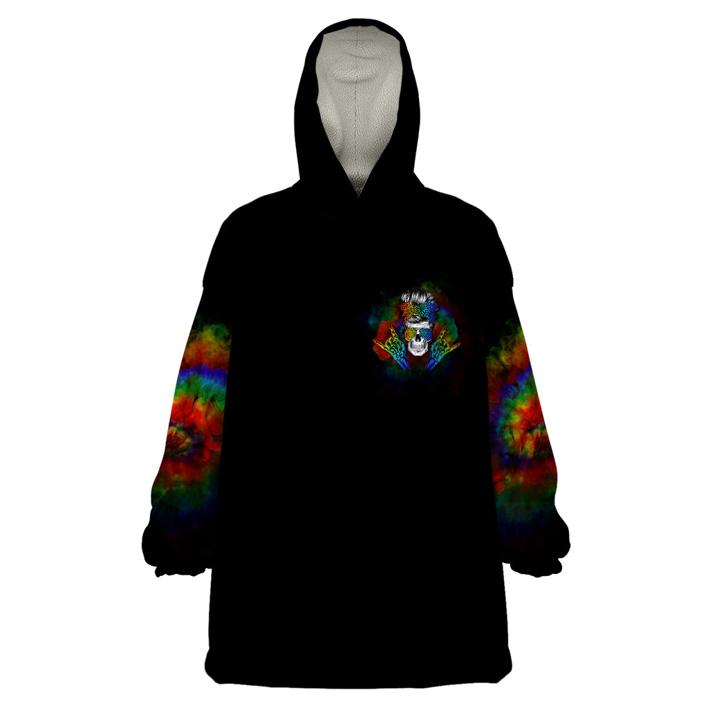 LGBT Rockin The Rainbow Life Skull Wearable Blanket Hoodie - Wonder Print Shop