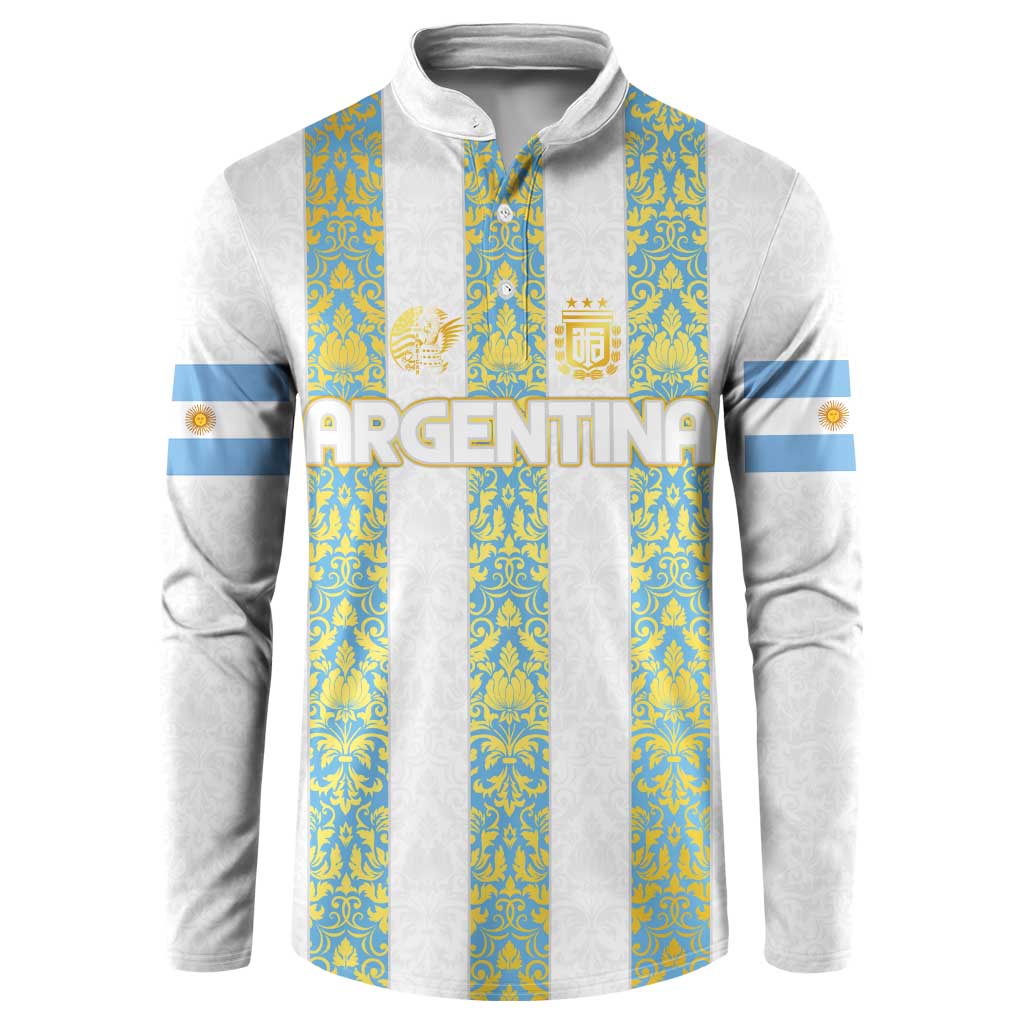 Argentina football sweatshirt with sky-blue and white vertical patterned stripes