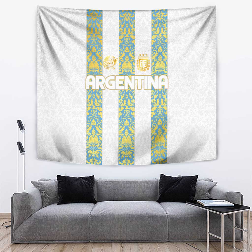 Argentina Football 2024 Tapestry The White and Sky Blue